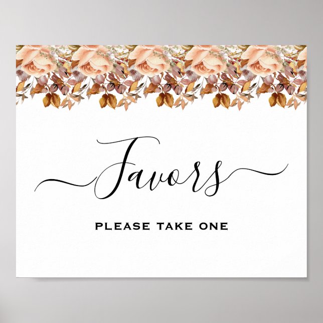 Póster Otoño deja al país ruso Boho Boda (Frente)