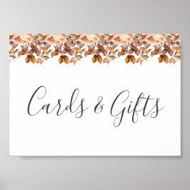 Póster Otoño deja al país ruso Boho Boda