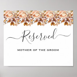 Póster Otoño deja al país ruso Boho Boda