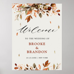 Póster Otoño deja una boda rústica en el campo