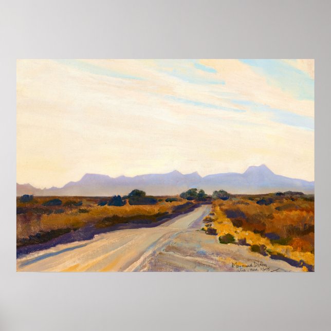 Póster Otoño del desierto por Maynard Dixon (Frente)