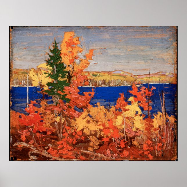 Póster Otoño del otoño de 1916 de Tom Thomson (Frente)