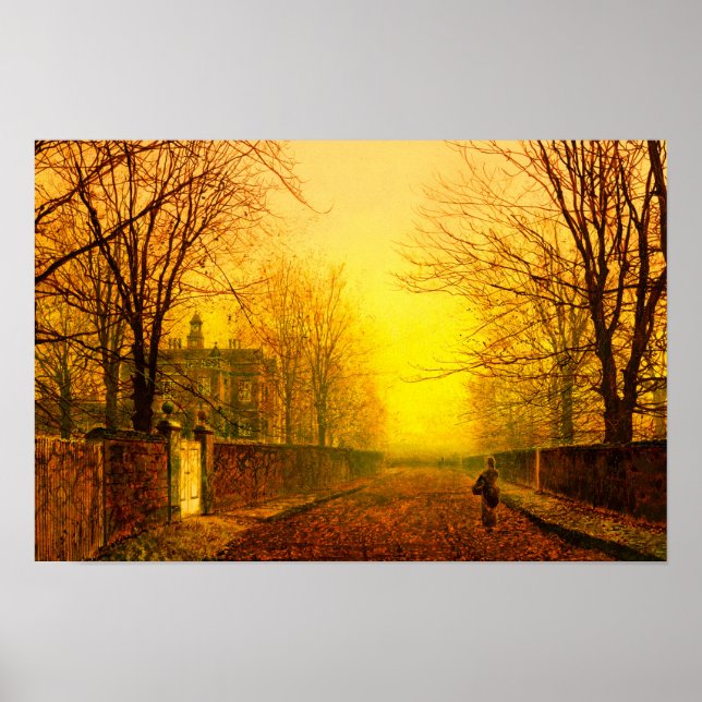 Póster Otoño Dorado John Atkinson Grimshaw (Frente)