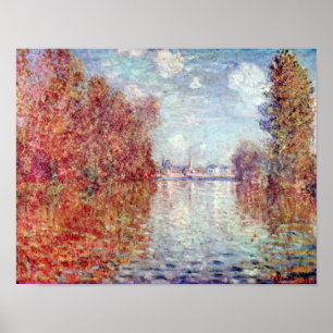 Póster Otoño en Argenteuil por Claude Monet