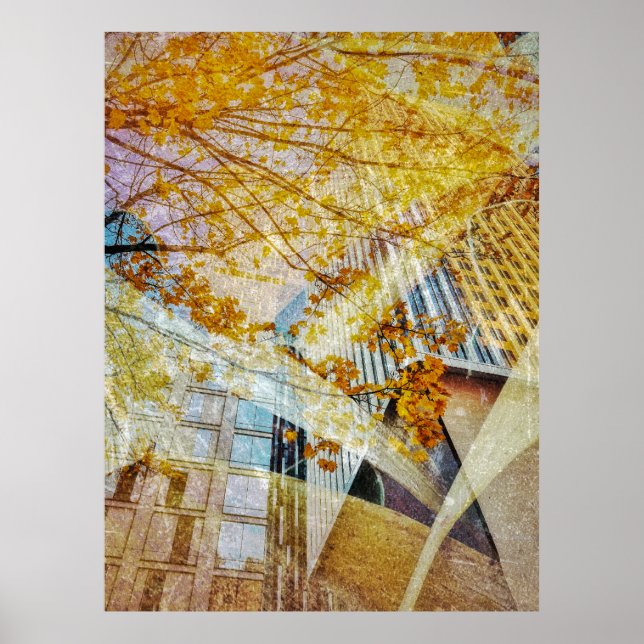 Póster Otoño en Ciudad Abstracta (Frente)