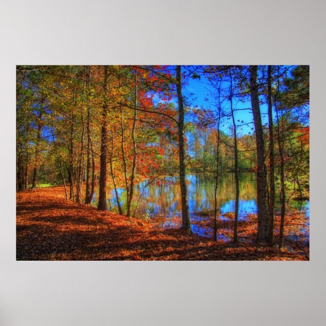 Póster Otoño en el lago (Frente)