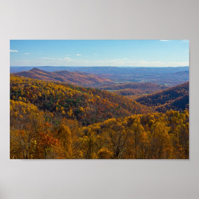 Póster Otoño en el Parque Nacional Shenandoah, Virginia (Frente)