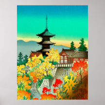 Otoño en el templo Kiyomizu en Kioto Koyo