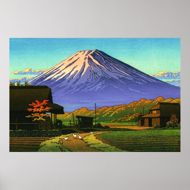Póster Otoño en Funatsu Mt Fuji Kawase Hasui 1953 (Frente)