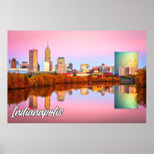Póster Otoño En Indianápolis, Indiana, Estados Unidos