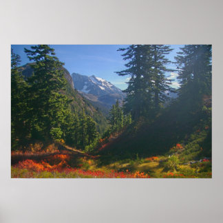 Póster Otoño en la huella del Monte Shuksan