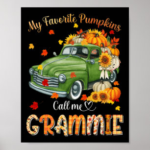 Póster Otoño Halloween Cae Mi Calabaza Favorita Me Llama