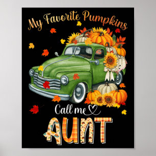 Póster Otoño Halloween Cae Mi Calabaza Favorita Me Llama