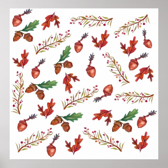 Póster Otoño, hojas, Poster de maíz (Frente)