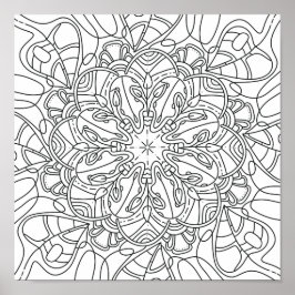 Póster Otoño pacífico: Poster de colorear follaje otoñal