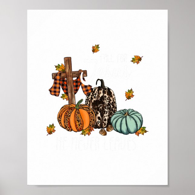 Póster otoño por jesus nunca sale de la calabaza otoñal (Frente)
