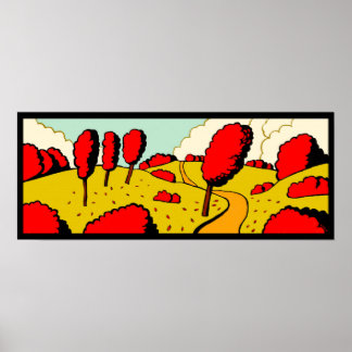 Póster Otoño Rojo