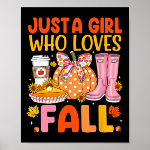 Póster Otoño S Para Chicas Temporada De Calabaza Otoño Th
