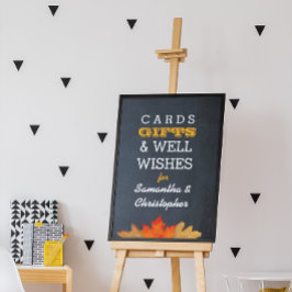 Póster Otoño Sale Rótulo de mesa de regalo de Boda de Cha