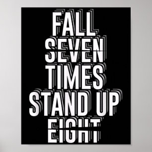 Póster Otoño Siete Veces Apoyarse Ocho _ Quo Motivativo