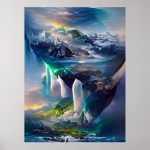 Póster Otra tierra viva en las nubes