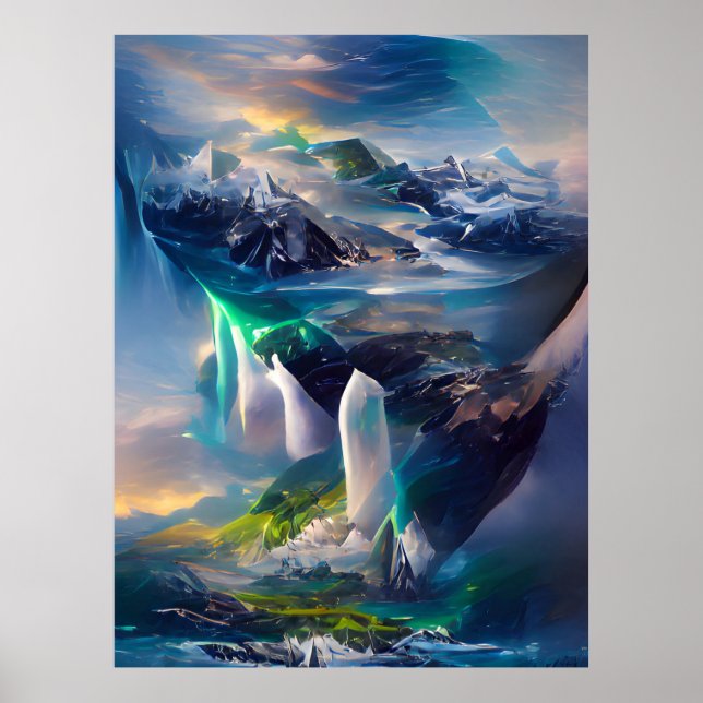 Póster Otra tierra viva en las nubes (Frente)