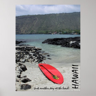 Póster Otro día en la playa poster panorámico de Hawái