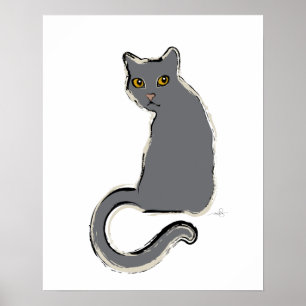 Póster Otro gato gris