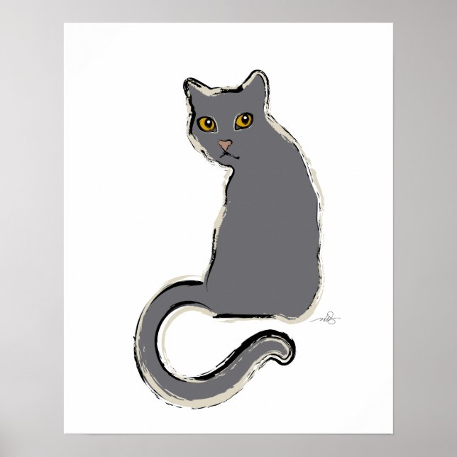 Póster Otro gato gris (Frente)