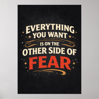 Póster Otro Lado Del Miedo - Motivación De Éxito