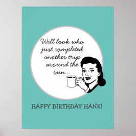 Póster Otro viaje alrededor del Personalizado Sun Funny R