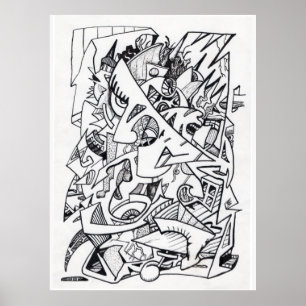 Póster Otros planos de aquí, dibujo de tinta
