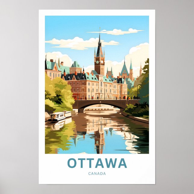 Póster Ottawa Canada Travel Print (Frente)