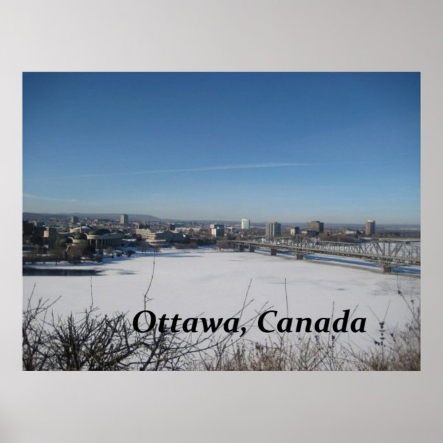 Póster Ottawa Poster de fotografías en línea aérea de Can (Frente)