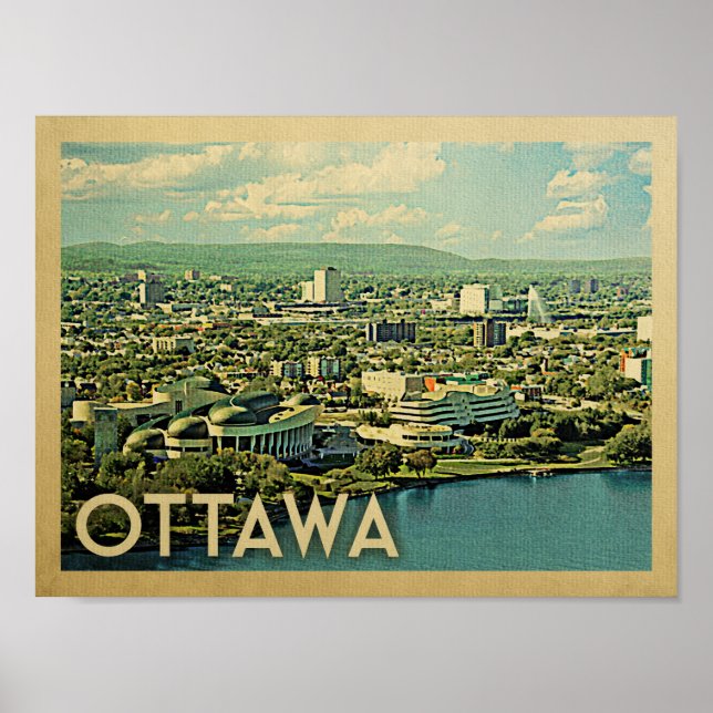 Póster Ottawa Vintage Travel Poster (Frente)