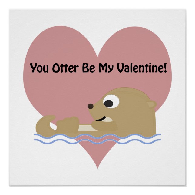 Póster Otter Be My Valentine (Anverso)