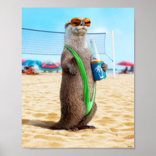 Póster Otter Wearing Mankini