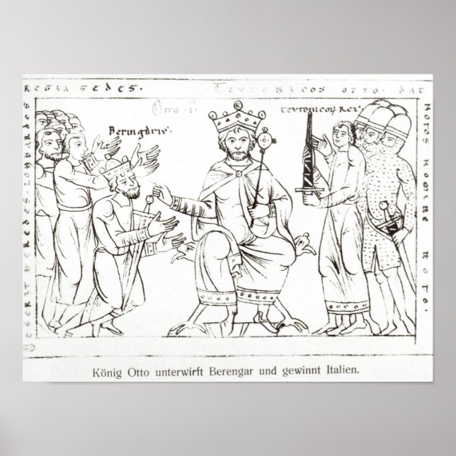 Póster Otto I Submitting to Berenger II (Frente)