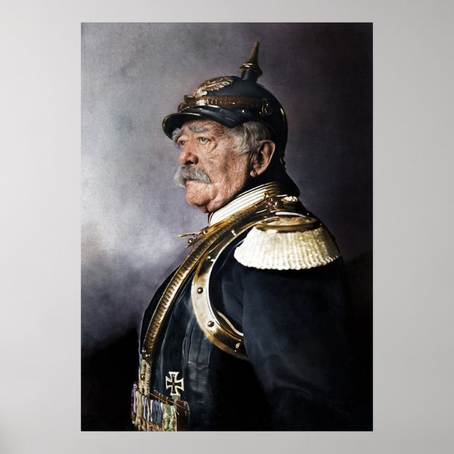 Póster Otto von Bismarck 1894 Colorizado (Frente)