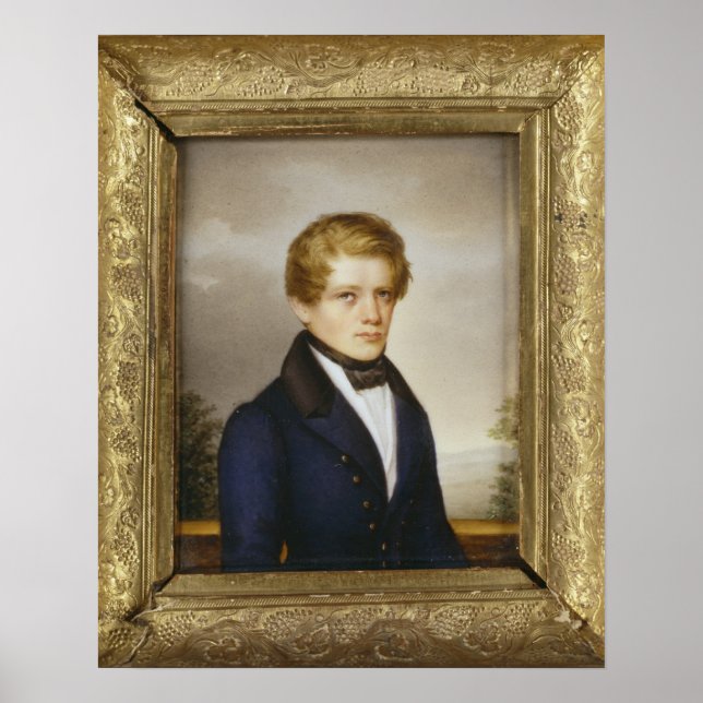 Póster Otto von Bismarck como estudiante, 1833 (Frente)