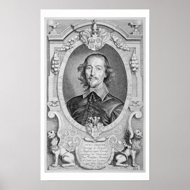Póster Otto von Guericke (1602-86) de 'Portraits des Ho (Frente)