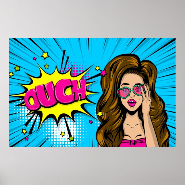Póster Ouch chica (Frente)