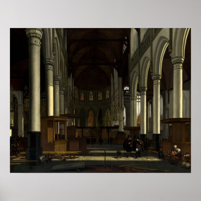 Póster Oude Kerk - Poster Bella Artes de Emanuel de Witte (Frente)