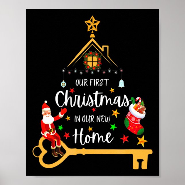 Póster Our First Christmas In Our New Home Xmas  (Frente)
