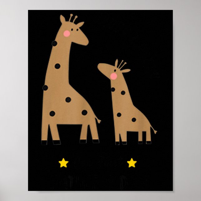 Póster Our First Father's Day 2026, Funny Giraffe Gift Da (Frente)
