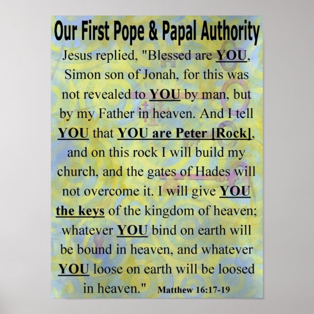 Póster Our First Pope & Papal Authority poster (Frente)