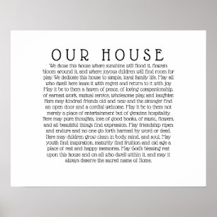 Póster OUR HOUSE Quote Print