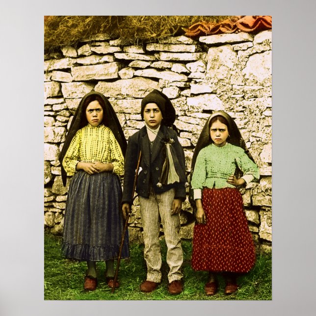 Póster Our Lady of Fatima Virgin Mary Children (Frente)