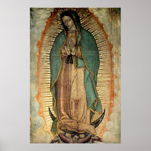 Póster Our Lady of Guadalupe Tilma Replica Poster