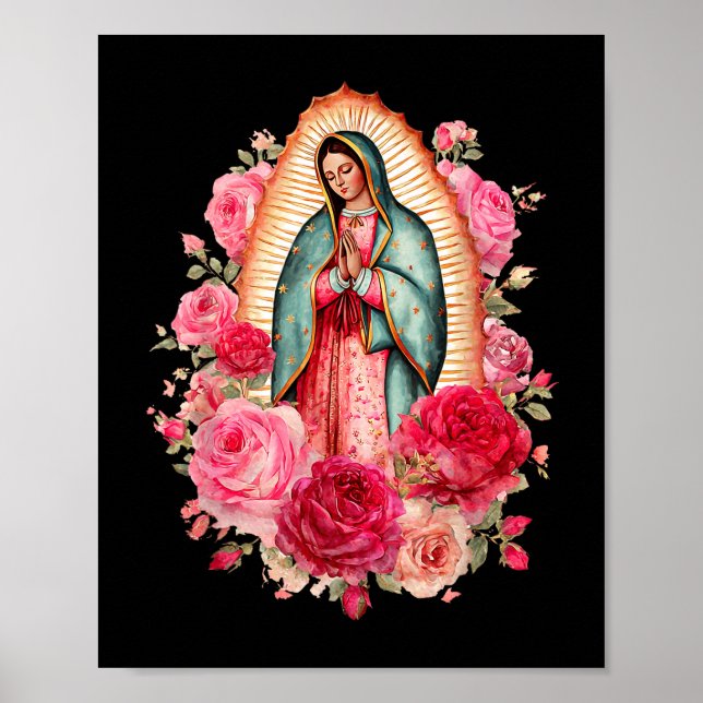 Póster Our Lady Virgen De Guadalupe Saint Virgin Mary Nk  (Frente)